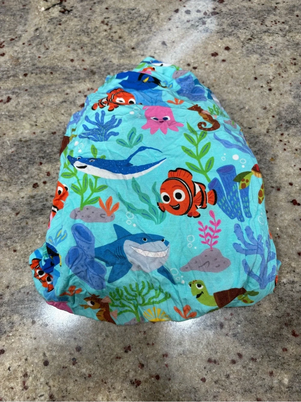 Little Sleepies Ocean Creatures Swim Cap - Turquoise with Multicolor Sea Life